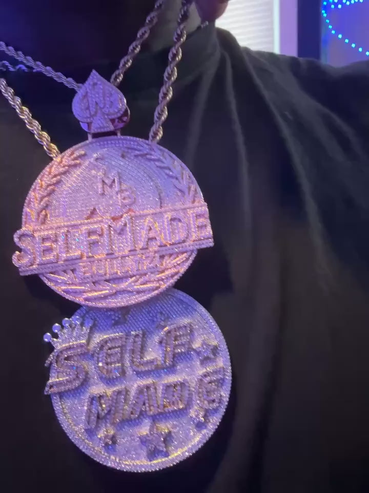 "Self Made" 925 Moissanite Pendent